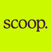 Scoop. Brand Communications. logo
