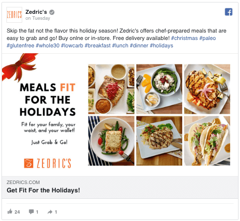Zedric restaurant facebook