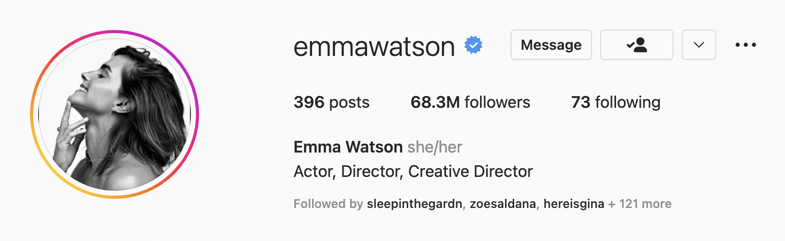 emma watson Instagram influencers pricing
