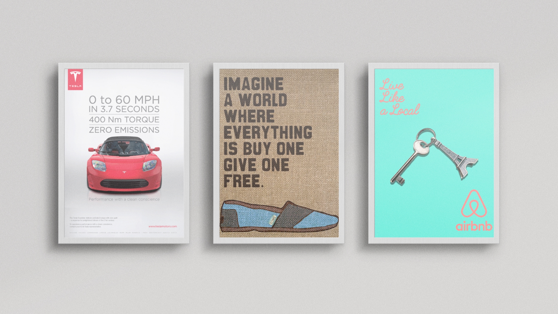 branding strategies by tesla, TOMS and airbnb