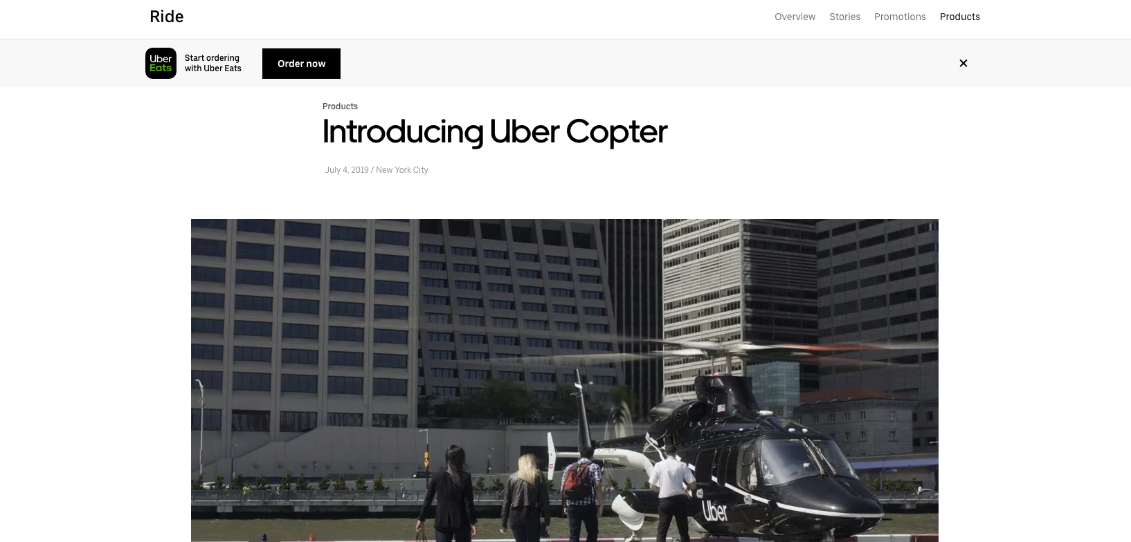 uber helicopter