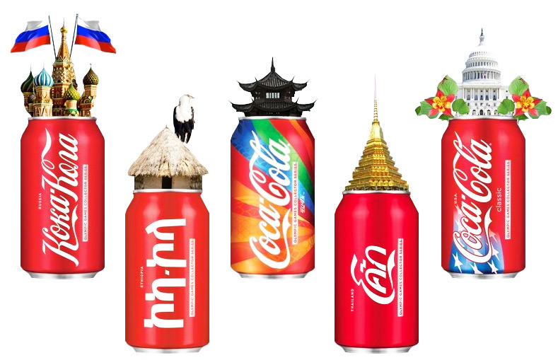 coca cola cultural branding cans