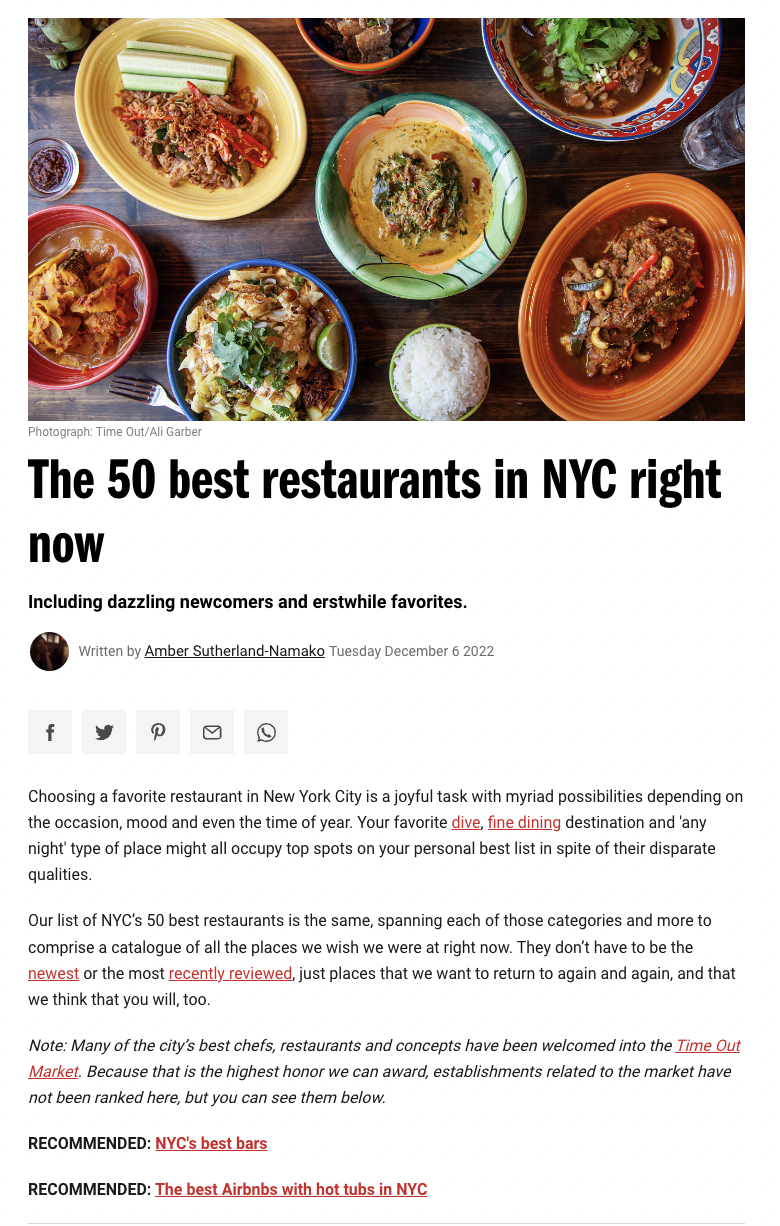nyc restaurants